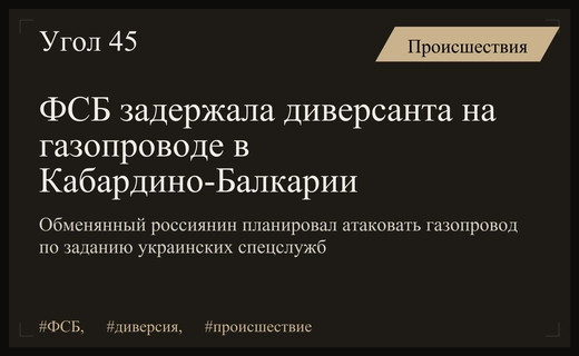 В Кабардино-Балкарии задержан диверсант, прибывший в Россию через гуманитарный обмен