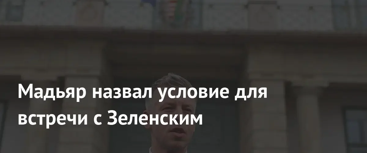 Мадьяр готов встретиться с Зеленским после решения вопроса прав меньшинства