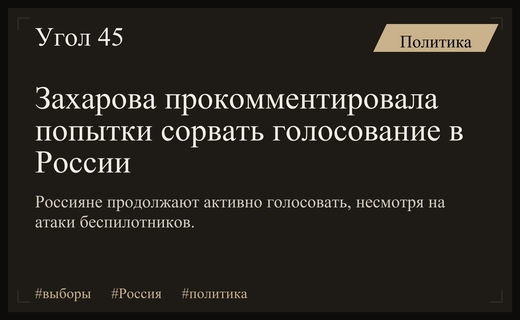 Захарова: Попытки сорвать выборы в Госдуму не увенчались успехом