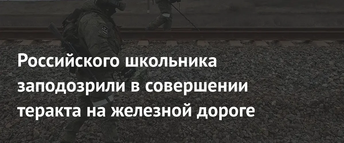 В Санкт-Петербурге задержали 15-летнего школьника за теракт на железной дороге