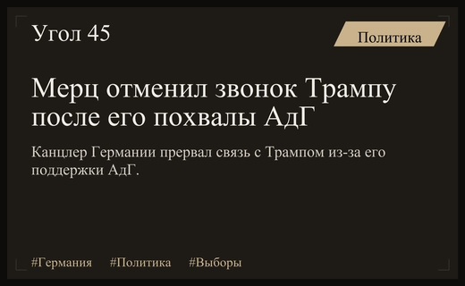 Канцлер Германии Фридрих Мерц отменил запланированный разговор с Дональдом Трампом