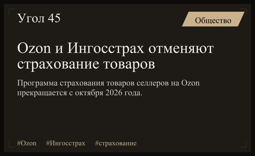 Маркетплейс Ozon и Ингосстрах прекращают программу страхования товаров для селлеров