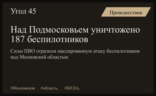 Масштабная атака беспилотников на Подмосковье завершилась успешной работой систем ПВО