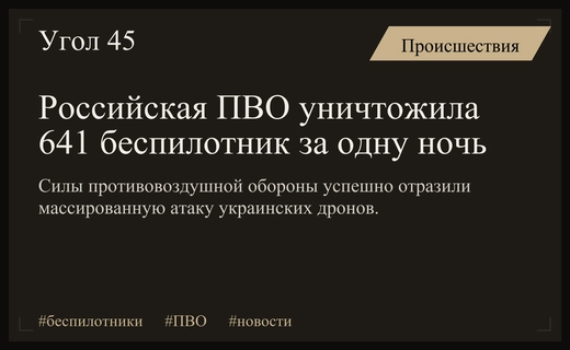 Масштабная атака беспилотников: российские системы ПВО уничтожили более шестисот дронов