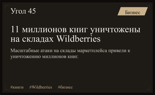 Масштабная катастрофа в книжной индустрии: уничтожено 11 миллионов экземпляров на складах Wildberries