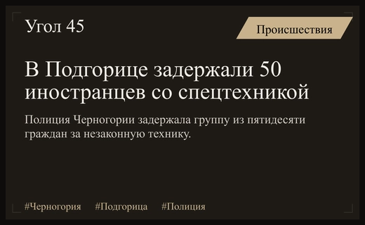 Масштабная полицейская операция в Подгорице: задержание группы иностранных граждан