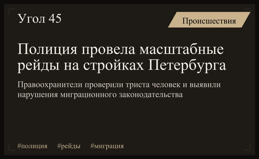 Масштабные рейды полиции в Санкт-Петербурге выявили нарушения миграционного законодательства