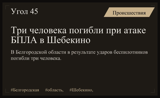 Массированная атака беспилотников на Белгородскую область привела к человеческим жертвам
