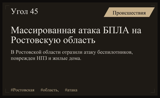 Массированная атака беспилотников на Ростовскую область и последствия для инфраструктуры