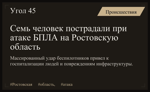 Массированная атака беспилотников на Ростовскую область привела к пострадавшим и повреждениям