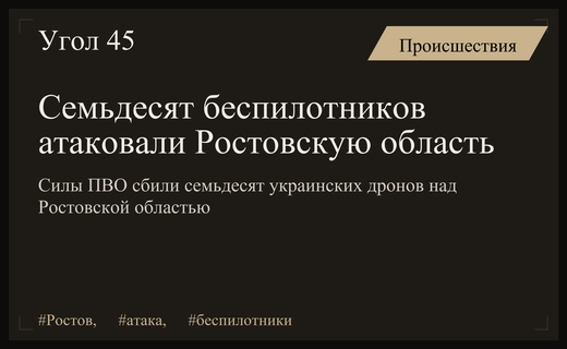 Массированная атака беспилотников на Ростовскую область привела к работе ПВО