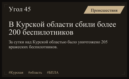 Массированная атака беспилотников на Курскую область: итоги суток