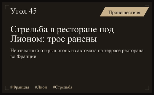 Массовая стрельба в пригороде Лиона: неизвестный скрылся на электросамокате