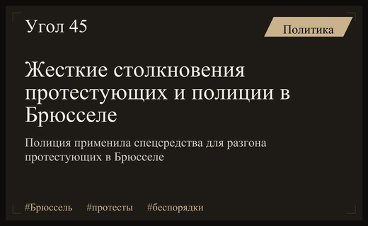 Массовые беспорядки в Брюсселе: полиция применила газ и водометы против протестующих