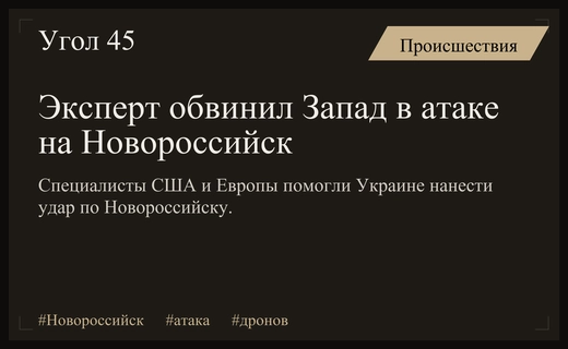 Участие западных специалистов в атаке беспилотников на Новороссийск раскрыто экспертом