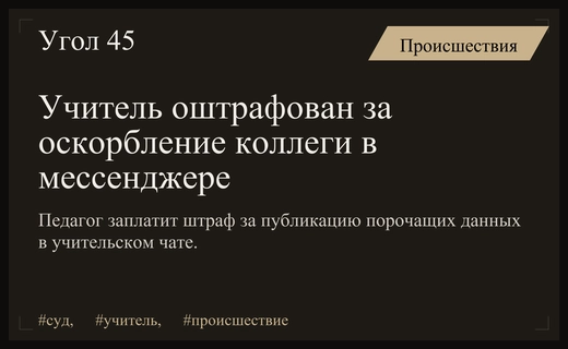 Педагог из Амурской области оштрафован за оскорбление коллеги в учительском чате