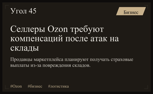 Селлеры маркетплейса Ozon готовятся к массовым выплатам страховок после атак БПЛА