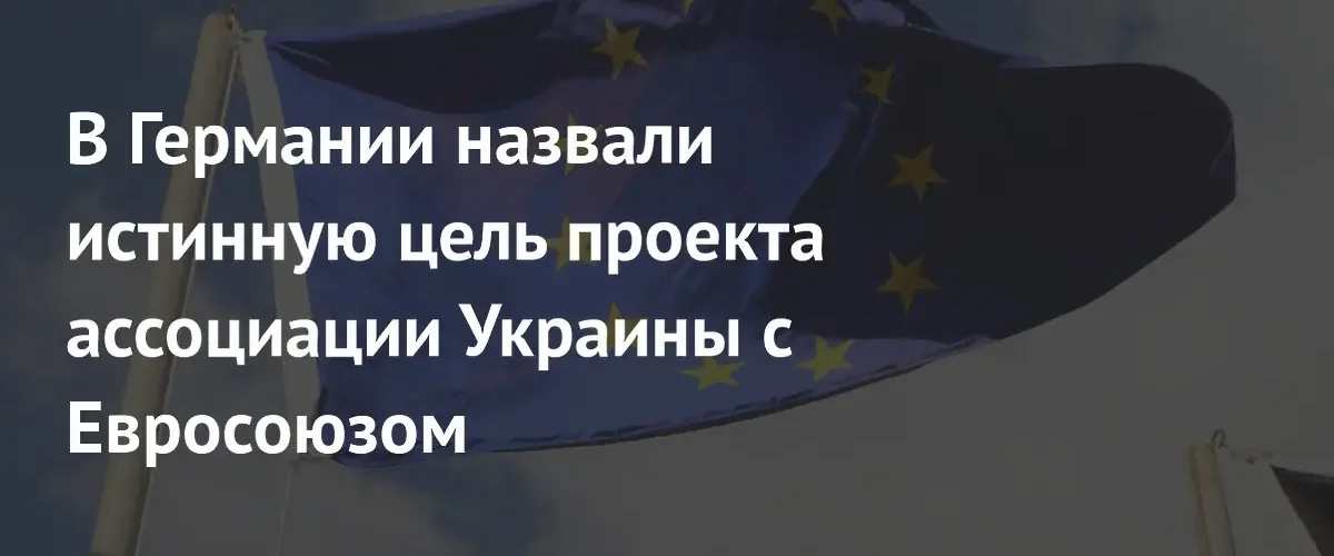 Немецкий депутат назвал политической целью ассоциации Украины с Евросоюзом противодействие России
