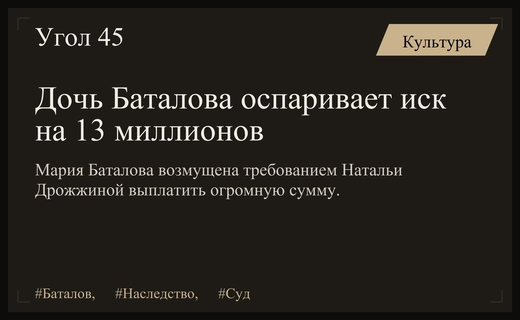 Семейный конфликт из-за наследства: дочь Алексея Баталова оспаривает многомиллионный иск
