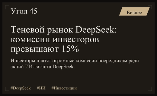 Теневой рынок инвестиций в DeepSeek: ажиотаж вокруг ИИ-гиганта и сверхвысокие комиссии