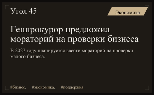 Генпрокурор Александр Гуцан предложил ввести мораторий на проверки малого бизнеса
