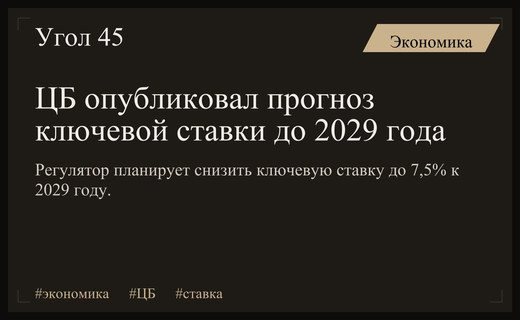 Центральный банк представил прогноз по ключевой ставке до 2029 года