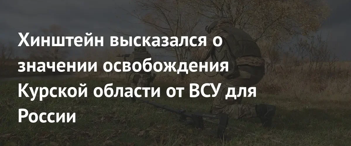 Депутат Хинштейн назвал освобождение Курской области эпохальным событием для России