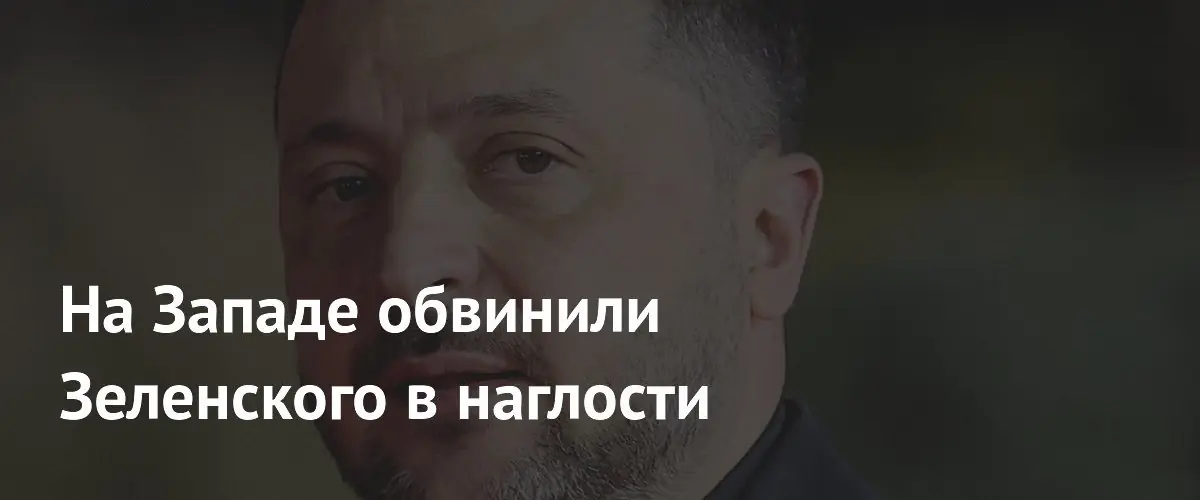 Депутат Европарламента подверг резкой критике поведение Владимира Зеленского
