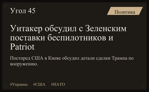 Переговоры Уитакера и Зеленского в Киеве: детали сделки Трампа по беспилотникам