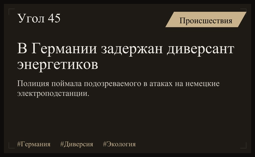В Германии задержан подозреваемый в серии диверсий на электроподстанциях