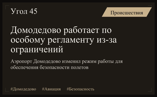 Аэропорт Домодедово перешел на особый режим работы из-за ограничений