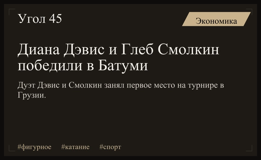 Диана Дэвис и Глеб Смолкин стали победителями турнира в Батуми