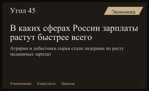 Лидеры зарплатного роста: аграрный сектор и добыча сырья возглавили рейтинг
