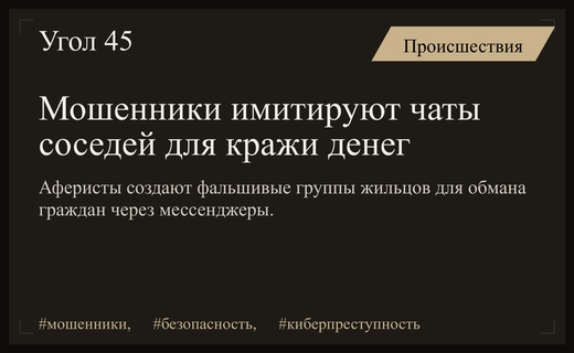 Цифровой капкан: мошенники создают фальшивые домовые чаты для кражи денег