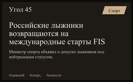 Михаил Дегтярев подтвердил возвращение российских лыжников на международные старты FIS