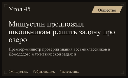 Михаил Мишустин проверил математические способности школьников в Домодедове
