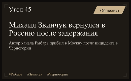 Михаил Звинчук и его команда вернулись в Россию после задержания в Черногории