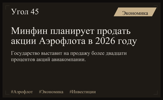 Минфин готовит масштабную продажу государственного пакета акций авиакомпании Аэрофлот