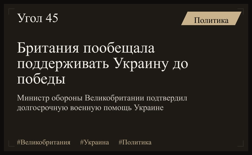 Министр обороны Великобритании Уэс Стритинг подтвердил долгосрочную поддержку Украины