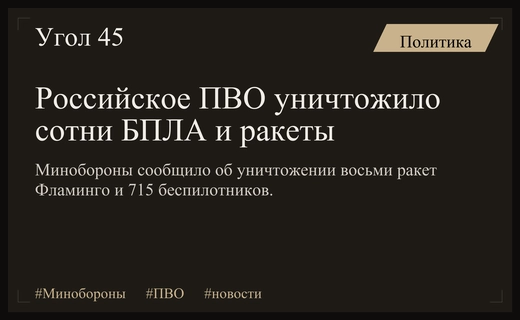 Минобороны России отчиталось о масштабном уничтожении ракет и сотен беспилотников