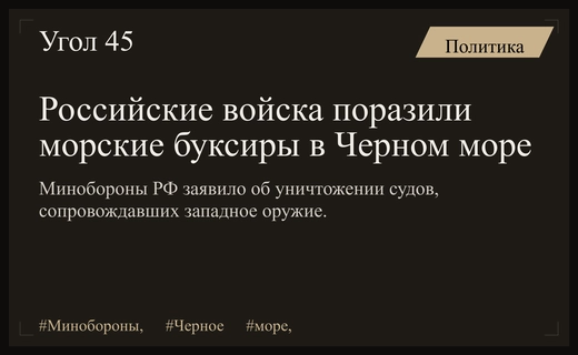 Минобороны РФ отчиталось о поражении морских судов в черноморском регионе