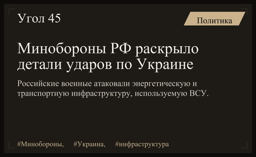 Минобороны РФ предоставило подробные сведения о новых ударах по инфраструктуре Украины