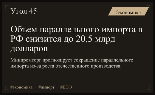 Минпромторг прогнозирует снижение объемов параллельного импорта в Россию к 2026 году