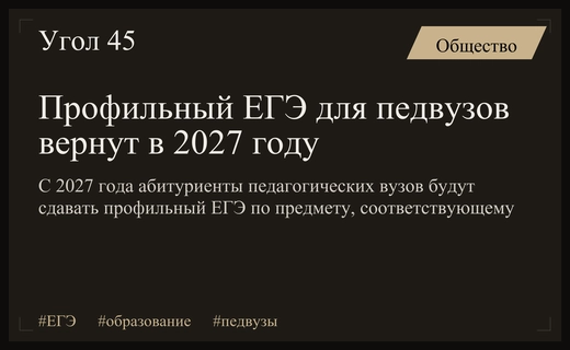 Минпросвещения вернет профильный ЕГЭ для будущих педагогов с 2027 года