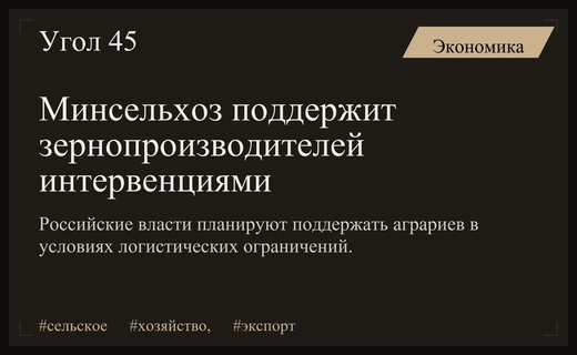 Минсельхоз России готовит масштабные меры поддержки зернопроизводителей в условиях логистических вызовов