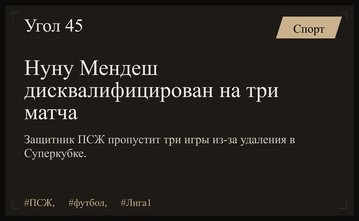 Дисциплинарный комитет дисквалифицировал Нуну Мендеша на три матча Лиги 1
