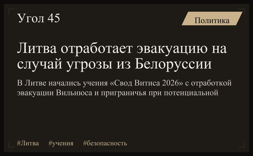 Литва отработает эвакуацию Вильнюса и приграничья на случай угрозы из Белоруссии