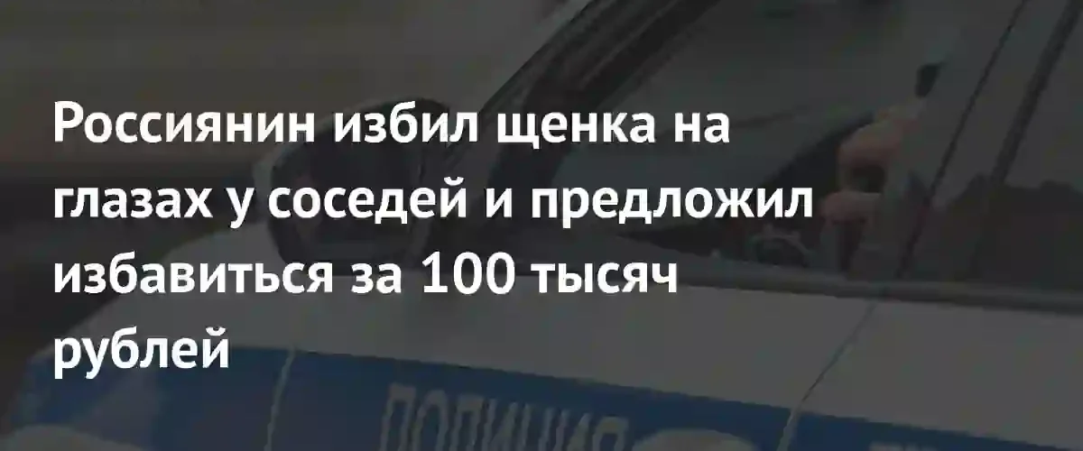 Скандал в Екатеринбурге: мужчина жестоко избил щенка и выставил его на продажу