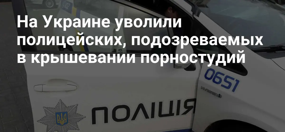 Украинские полицейские уволены за подозрения в поддержке порностудий