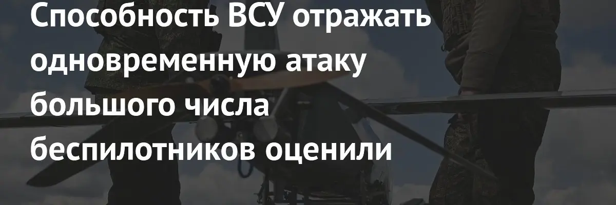 Эксперт оценил возможности украинской ПВО в условиях массовых дроновых атак